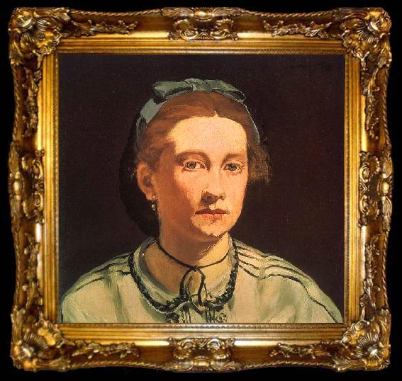 framed  Edouard Manet Portrait of Victorine Meurent, ta009-2